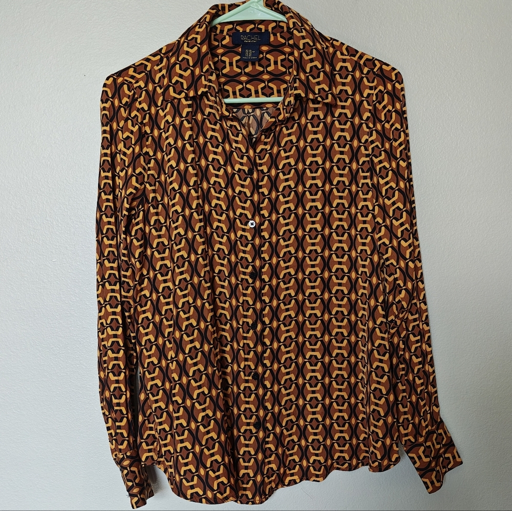 Rachel Roy Long Sleeve Button Down Top
